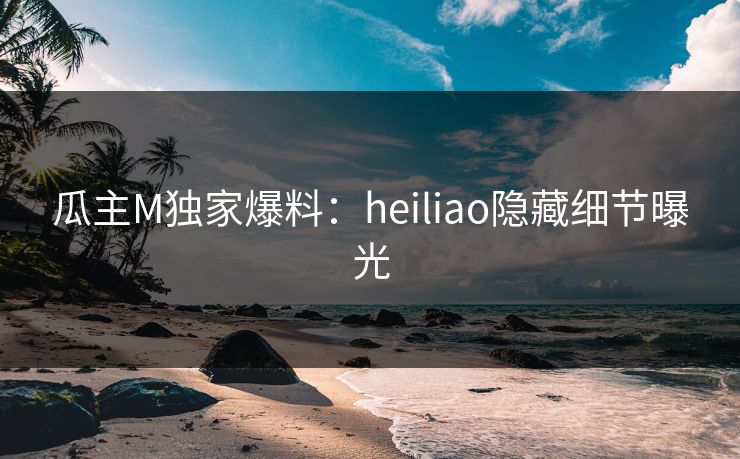 瓜主M独家爆料：heiliao隐藏细节曝光